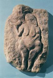 Venus with a horn, from Laussel in the Dordogne (stone) | Obraz na stenu