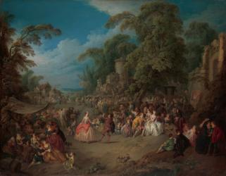 The fair at Bezons, c.1733 (oil on canvas) | Obraz na stenu