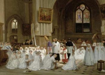 First Communion, 1867 (oil on panel) | Obraz na stenu