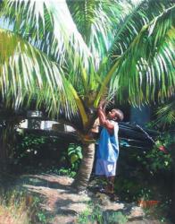 Coconut Shade, 2014, (oil on linen) | Obraz na stenu