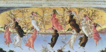 Mystic Nativity (oil on canvas) (detail of 22825) | Obraz na stenu