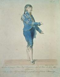 Figaro, valet to Count Almaviva, from 'The Marriage of Figaro' by Wolfgang Amadeus Mozart (1756-91), Figure 26, coloured by von Oclef (w/c) | Obraz na stenu
