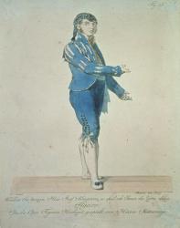 Figaro, valet to Count Almaviva, from 'The Marriage of Figaro' by Wolfgang Amadeus Mozart (1756-91), Figure 26, coloured by von Oclef (w/c) | Obraz na stenu