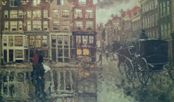 Corner of Leidsche Square, Amsterdam (oil) | Obraz na stenu