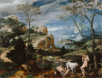 Landscape with Mercury and Argus, c.1570 (oil on panel) | Obraz na stenu