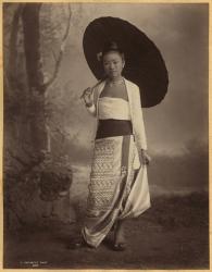 Burmese lady (albumen print) (b/w photo) | Obraz na stenu