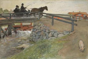 The Bridge, from 'A Home' series, c.1895 (w/c on paper) | Obraz na stenu
