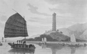 Whampoa Pagoda, 1810 (engraving) | Obraz na stenu