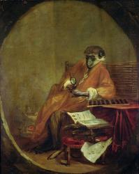 The Monkey Antiquarian, 1740 (oil on canvas) | Obraz na stenu