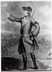 General James Wolfe (1727-59) (engraving) (b&w photo) | Obraz na stenu