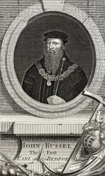 John Russell (1485-1555) 1st Earl of Bedford, from 'The Gallery of Portraits', published 1833 (engraving) | Obraz na stenu