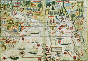 Arabia and India, from the 'Miller Atlas', c.1519 | Obraz na stenu