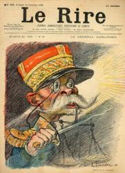 Caricature of General Zurlinden, from the front cover of 'Le Rire', 24th September 1898 (colour litho) | Obraz na stenu
