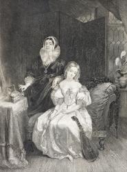 Juliet and her Nurse, from 'Gallery of Historical Portraits', published c.1880 (litho) | Obraz na stenu