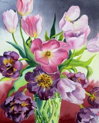 Tulips (watercolour on paper) | Obraz na stenu