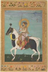 Shah Jahan on Horseback, c.1630 (ink, opaque watercolor, and gold on paper) | Obraz na stenu