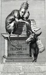 His Holiness and His Prime Minister, taken from "Pope Alexander", 1729 (engraving) | Obraz na stenu
