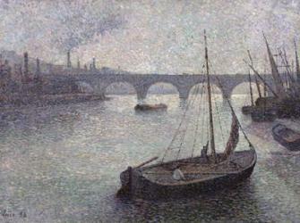 View of the Thames, 1893 (oil on canvas) | Obraz na stenu
