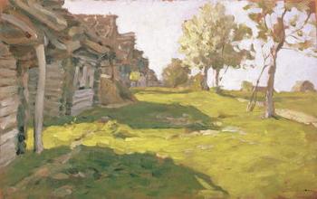 Sunlit Day. A Small Village, 1898 (oil on canvas) | Obraz na stenu