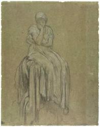 Study for Solitude, c.1890 (chalk on paper) | Obraz na stenu