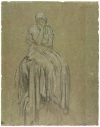 Study for Solitude, c.1890 (chalk on paper) | Obraz na stenu