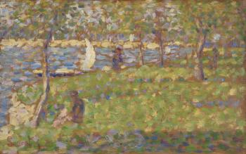 Study for "La Grande Jatte", 1884-5 (oil on wood) | Obraz na stenu