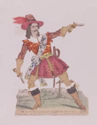 Mr. N.T. Hicks in the guise of the French highwayman Claude Duval (1643-70) (engraving and collage) | Obraz na stenu