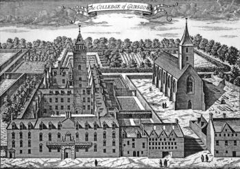 The Colledge of Glasgow, from 'Theatrum Scotiae', 1693 (engraving) (b/w photo) | Obraz na stenu