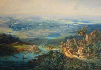 The Suez Canal, 1864 (oil on canvas) | Obraz na stenu