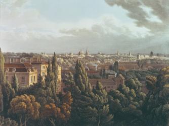 View of Oxford from the Gallery in the Observatory, engraved by J. Bluck, 1st July 1814 (colour engraving) | Obraz na stenu