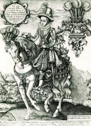 Portrait of Charles I as a Prince (engraving) (b/w photo) | Obraz na stenu