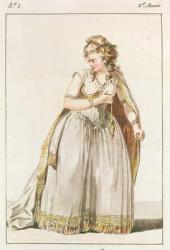 Costume of Madame Vestris in the role of Pauline in Polyeucte, Act IV, 1786 (coloured engraving) | Obraz na stenu