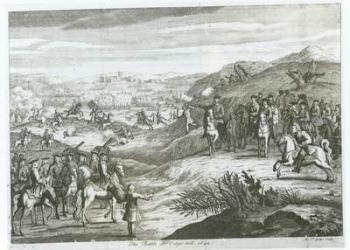 The Battle of Edgehill, 23rd October 1642 (engraving) (b/w photo) | Obraz na stenu