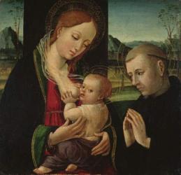 Madonna feeding the Christ Child, c.1500-30 (oil on board) | Obraz na stenu