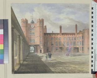 View of the courtyard at St. James's Palace, 1841 (w/c on paper) | Obraz na stenu