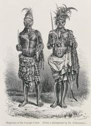 Magicians of the Loango Coast, engraved from a photograph by Dr. Falkenstein, from 'The History of Mankind', Vol.1, by Prof. Friedrich Rayzel, 1896 (engraving) | Obraz na stenu