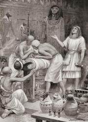 Embalming a body in ancient Egypt, from Hutchinson's History of the Nations, pub.1915 | Obraz na stenu