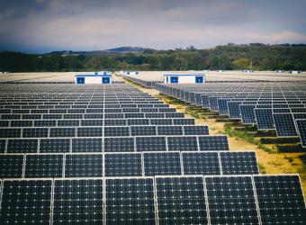 Solar energy centre near Guadarranque, San Roque, Cadiz Province, Spain (photo) | Obraz na stenu
