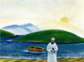 Dawn Goodbye,2004, (oil on paper) | Obraz na stenu