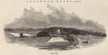Goodwood Races: the Course, from 'The Illustrated London News', 2nd August 1845 (engraving) | Obraz na stenu
