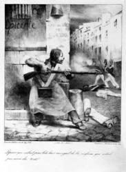 Rebel grocer fires on the gendarmes during the July Revolution, 1830 (litho) | Obraz na stenu