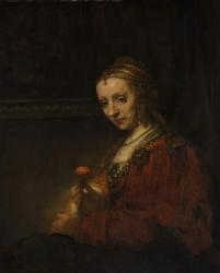 Woman with a Pink, c.1660 (oil on canvas) | Obraz na stenu