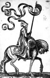A man on horseback, 1576 (woodcut) | Obraz na stenu