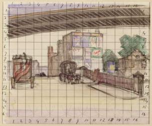 Two Bridges, 1912-13 (crayon & w/c on paper) | Obraz na stenu