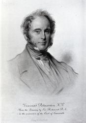 Viscount Palmerston, engraved by Emery Walker (engraving) | Obraz na stenu