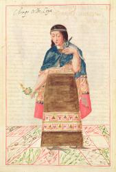 Illustration from 'Historia y Genealogia Real de los Reyes Incas del Peru, de sus hechos, costumbres, trajes y manera de Gobierno', known as the Codice Murua (vellum) | Obraz na stenu