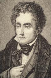 Portrait of Francois Auguste Rene, Viscount of Chateaubriand (1768-1848) (engraving) | Obraz na stenu