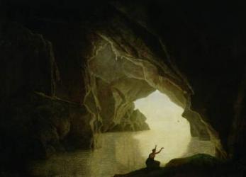 A Grotto in the Gulf of Salernum, with the figure of Julia, banished from Rome, exh. 1780 (pair of 72365) | Obraz na stenu