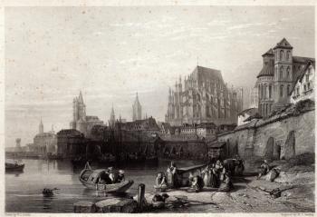 The City of Cologne, engraved by M.J. Sterling (engraving) | Obraz na stenu