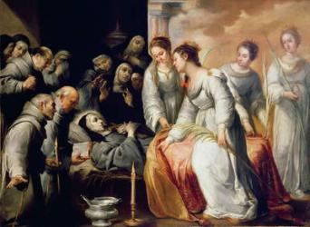 The Death of St. Clare (oil on canvas) | Obraz na stenu
